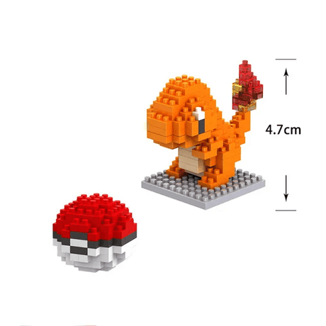 Poke Karaktärs Nanoblocks Anime Byggklossar