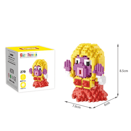 Poke Karaktärs Nanoblocks Anime Byggklossar