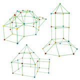 3D leikkimökki | Rakennussarja tikuilla