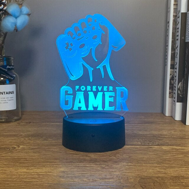 3D LED Lamppu Gamer