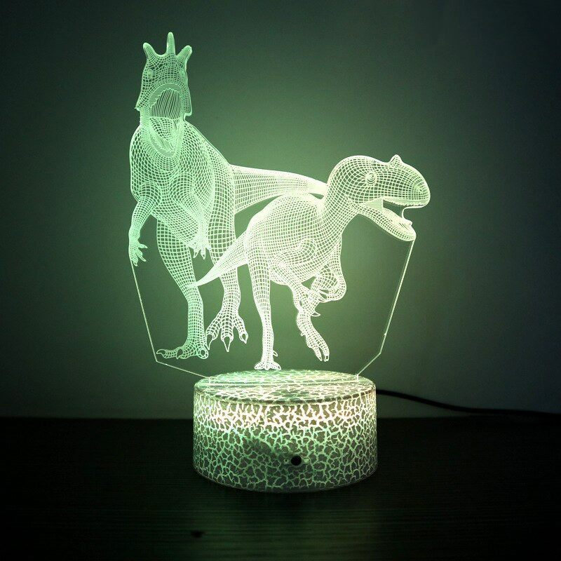 3D LED-valaisin Dinosaurus