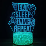 3D LED Lamppu Gamer