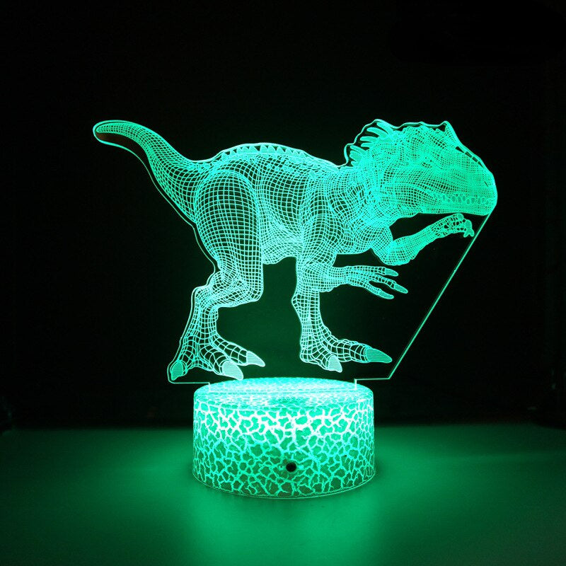 3D LED-valaisin Dinosaurus