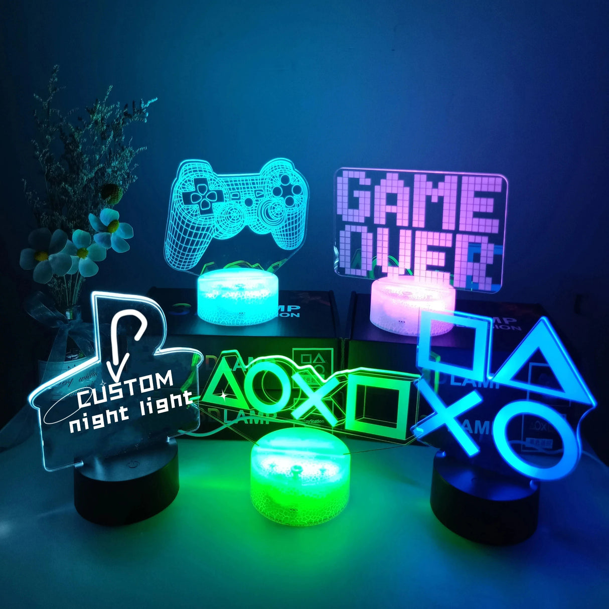 3D LED Lamppu Gamer