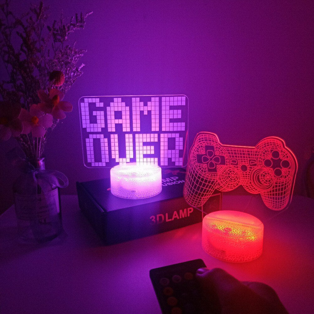 3D LED Lamppu Gamer