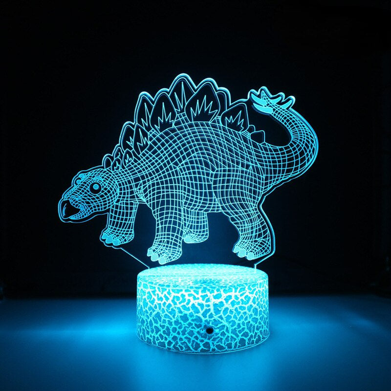 3D LED-valaisin Dinosaurus